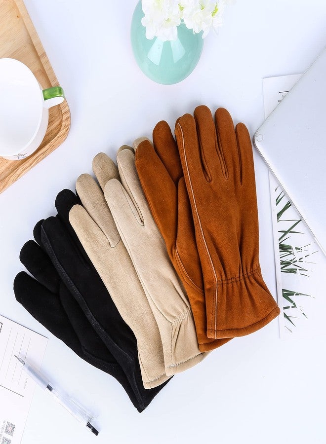 SKYDEER Winter Work Gloves with Windproof & Wear-Resistant & Thick Full Deerskin Leather Suede and 3M Thinsulate Insulation (SD8671T/L) - Image 4